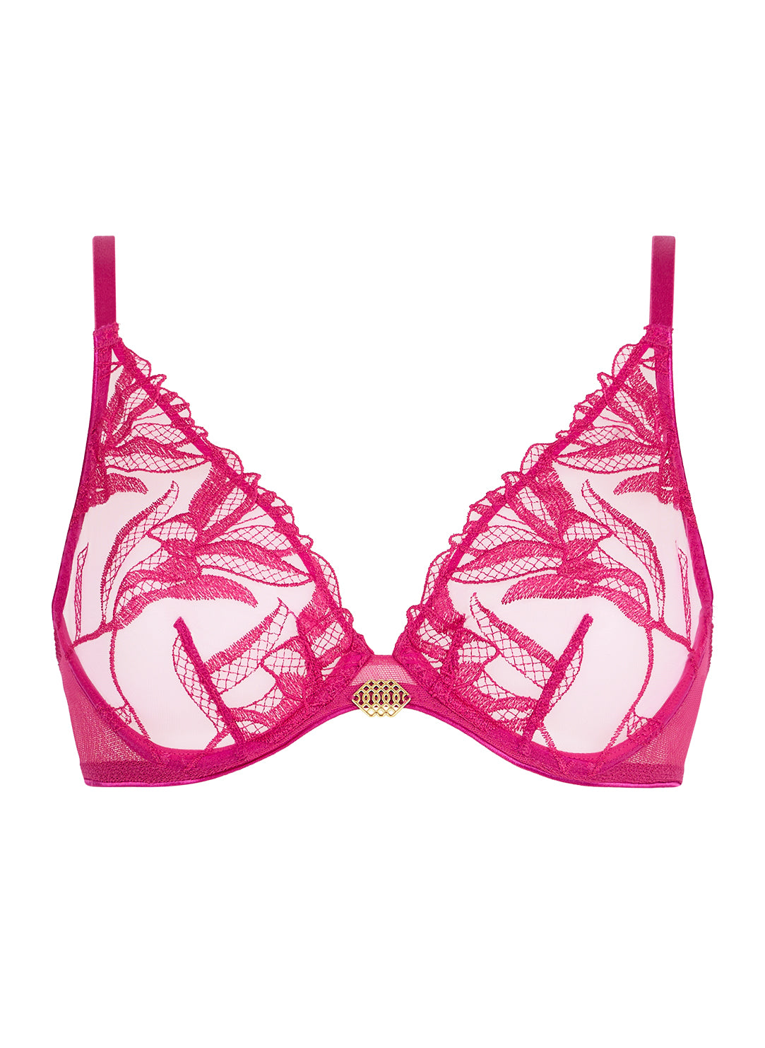 Sweet Euphoria Passion Rose Triangle Plunge Bra