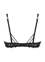 Diva Glamour Black Demi Cup Bra