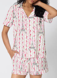 Fleur de la Tour White Short PJ Set