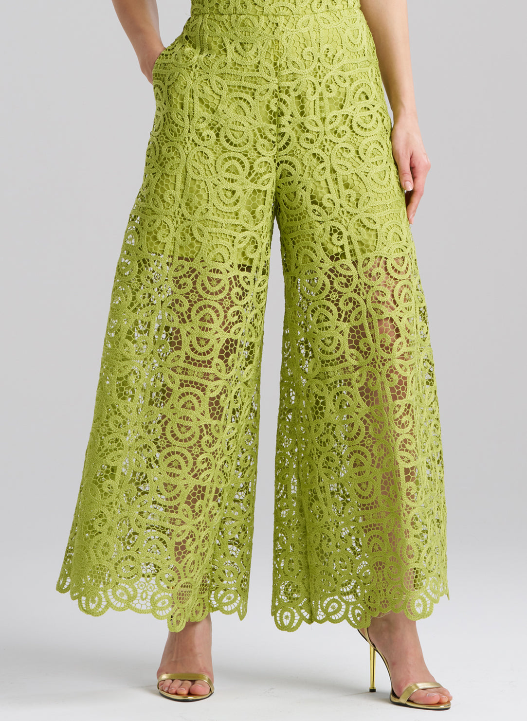 Raffia Lace Pear Palazzo Pants