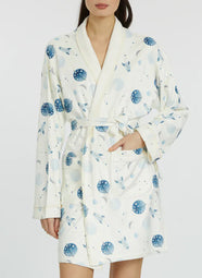 To the Moon and Back Blue Short Robe