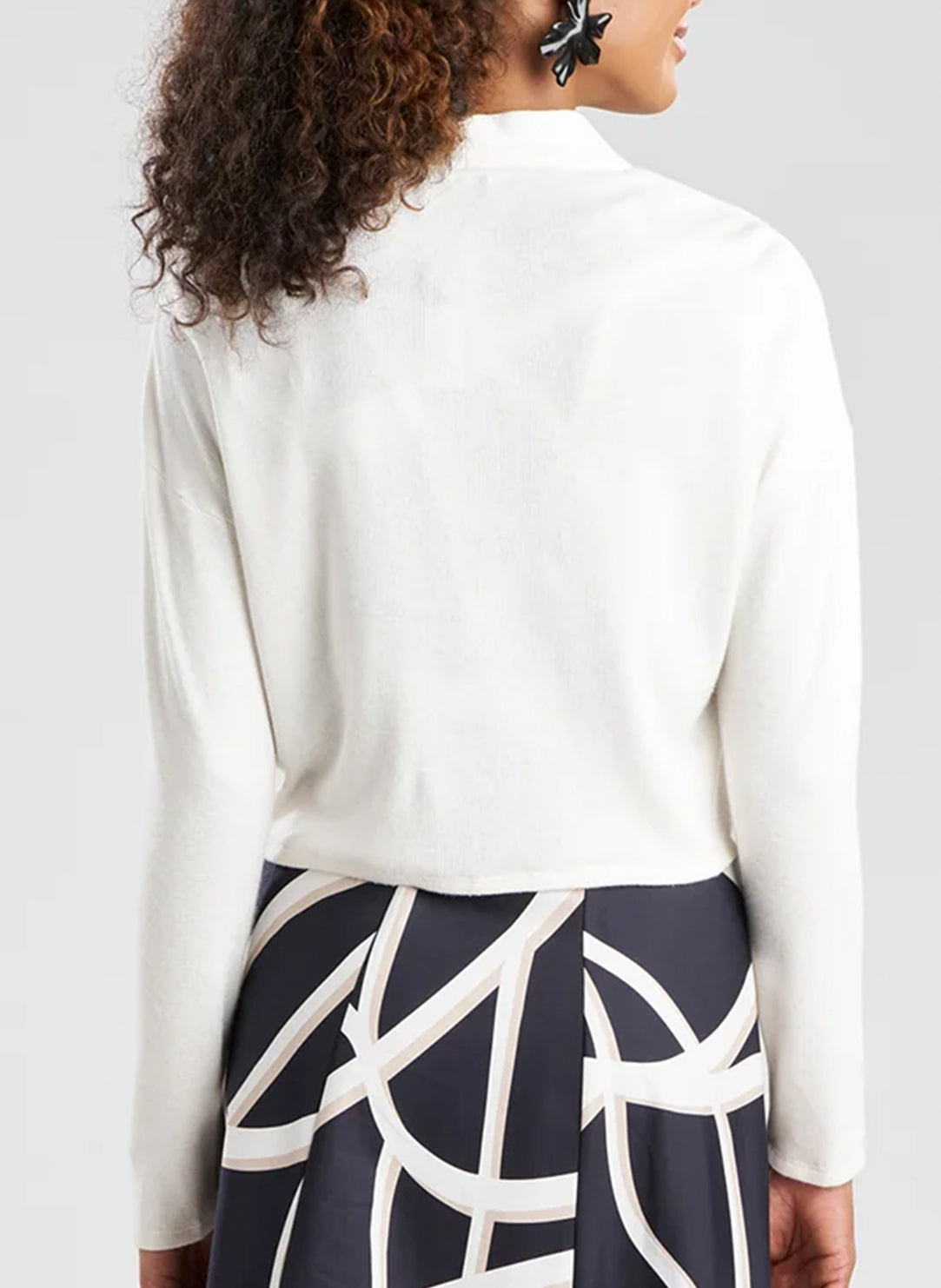Lightweight Knit White Bolero