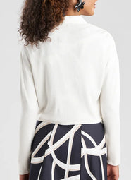 Lightweight Knit White Bolero
