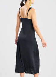 Solid Jersey Black Maxi Dress Swim Cover