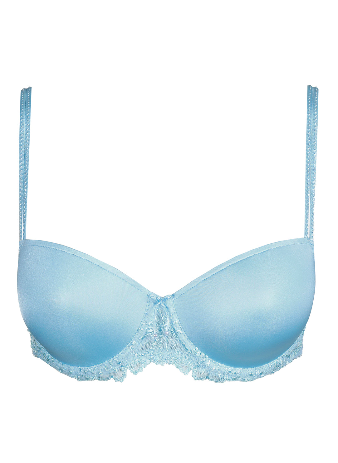 Jane Milky Blue Padded Balcony Bra