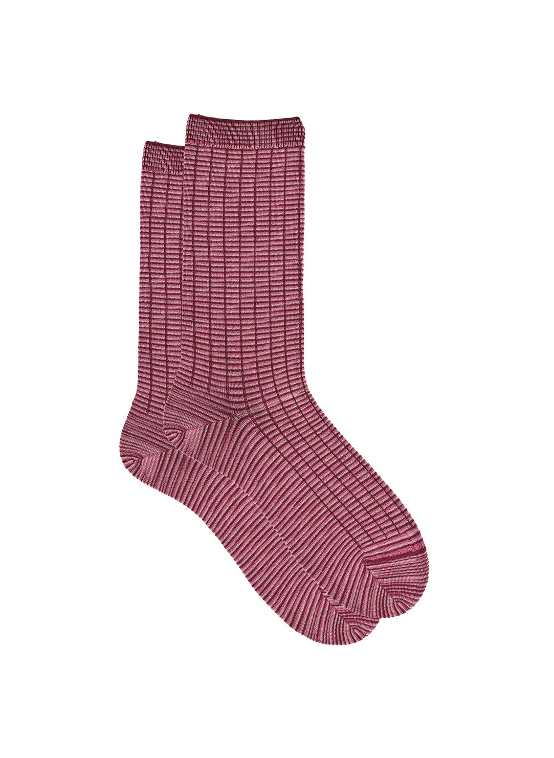 Spacey Ruby Ribbed Socks