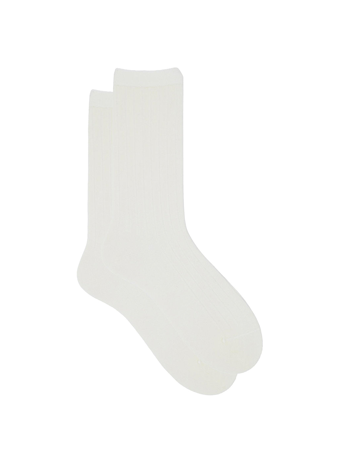 Spacey White Ribbed Socks