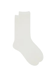 Spacey White Ribbed Socks