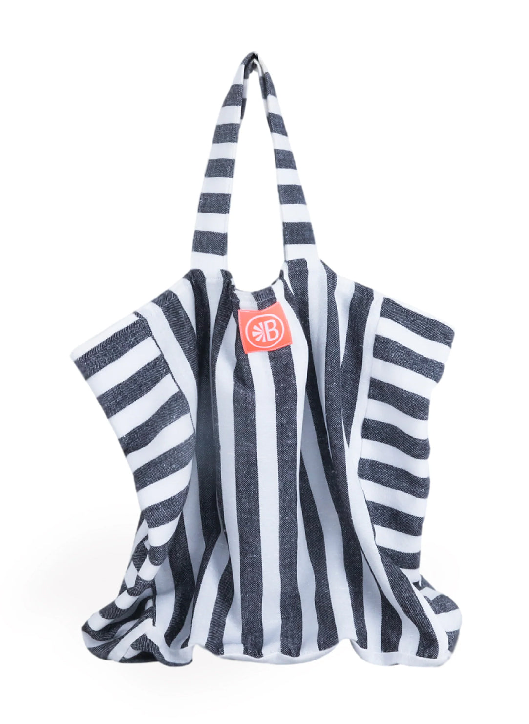 El Ulises Black Stripe Beach Bag