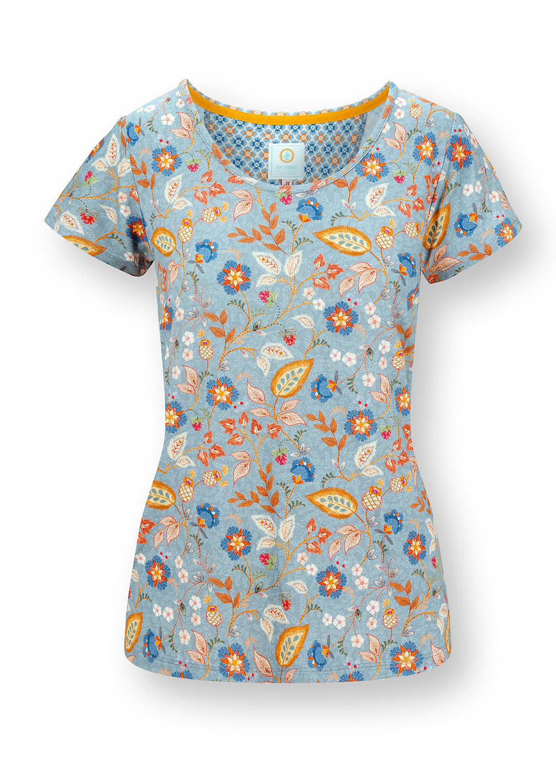 Jameela Blue Tilly Short Sleeve Top