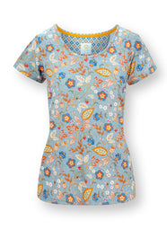 Jameela Blue Tilly Short Sleeve Top