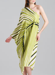 Yoshinoki Pear One shoulder Caftan Dress