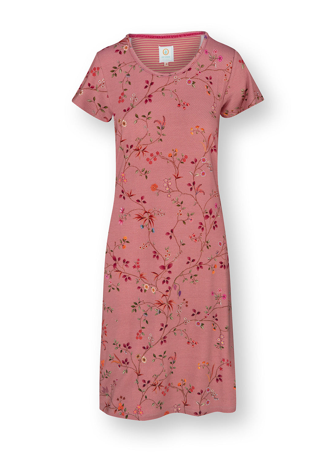 Delhi Dreams Pink Daniela Short Sleeve Night Dress