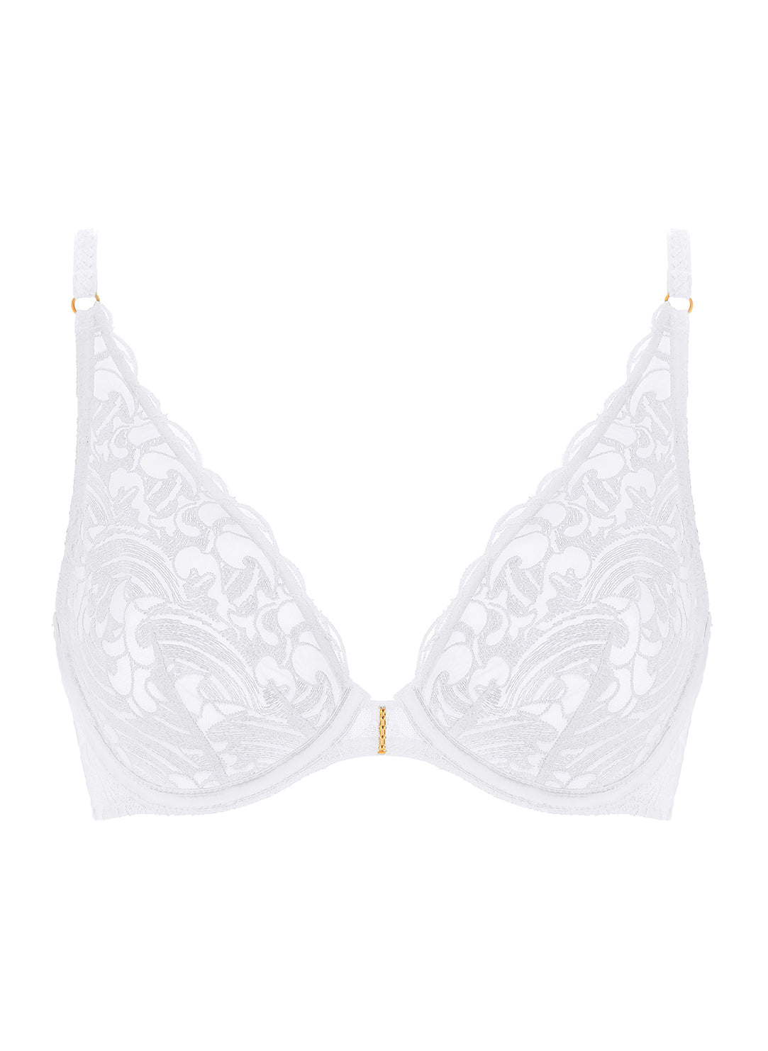 Satin Memories Arctic Blue Triangle Plunge Bra