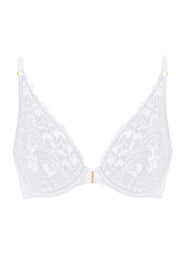 Satin Memories Arctic Blue Triangle Plunge Bra