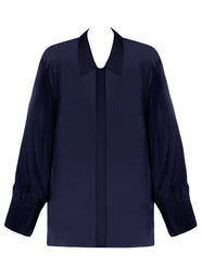 Variations Desir Fleurs Perses Navy Blouse
