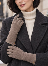 Luxe Knit Cinnabar Tech Touch Gloves