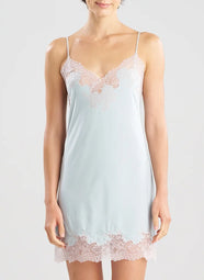 Enchant Sea Green Lace Trim Chemise