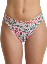 Signature Lace Candy Cane Delight Printed Original Rise Thong