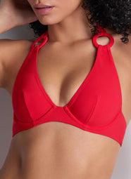 Summer Essence Fire Swim Halter Triangle Top