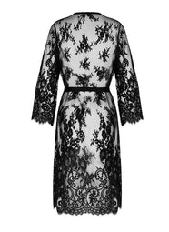 Desirs De Venise Black Short Robe