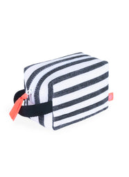 El Leopoldo Black Stripe Small Rectangular Clutch Bag
