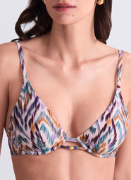 Aurora Sands Boho Swim Triangle Plunge Top