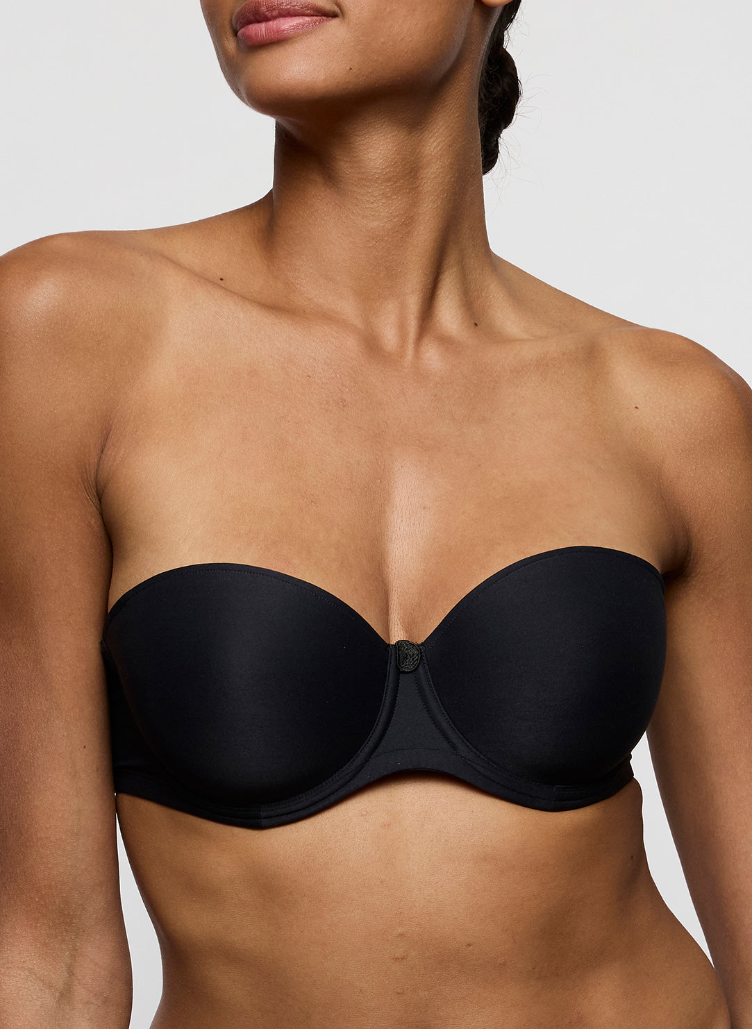 Tom Charcoal Padded Bra Strapless