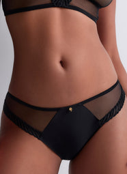 Sheer Emotion Black Brazilian Brief