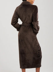 Plush Sherpa Espresso Long Robe