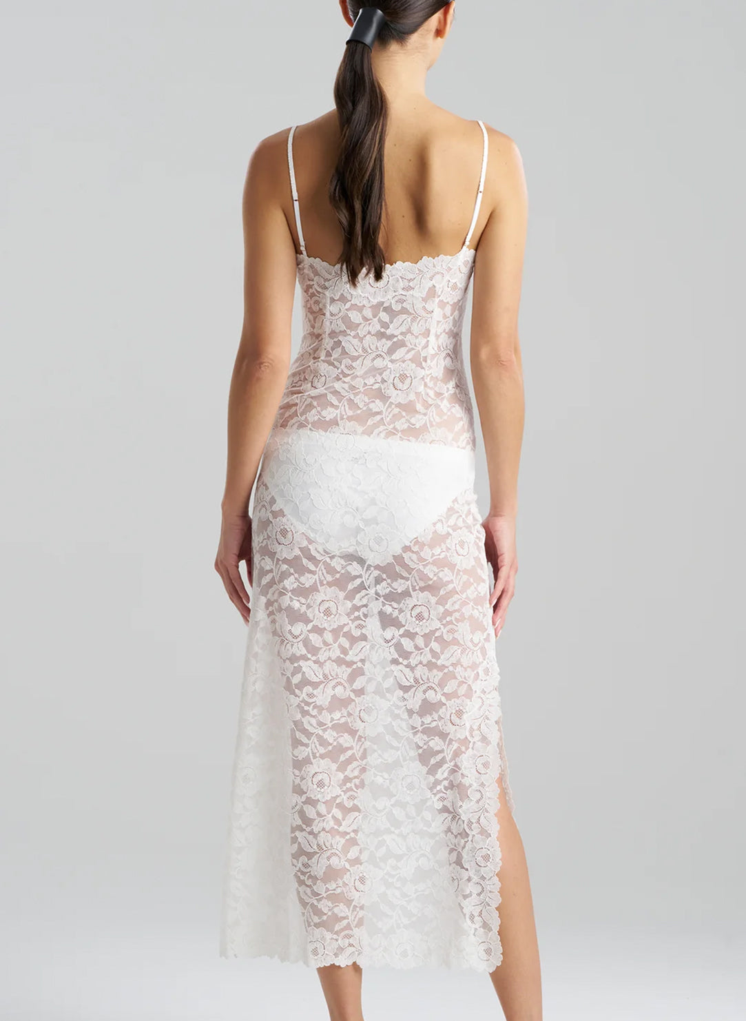 Peony Warm White Lace Gown