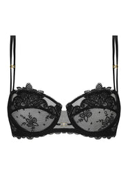 Diva Glamour Black Demi Cup Bra