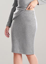 Double Knit Heather Grey Pencil Skirt
