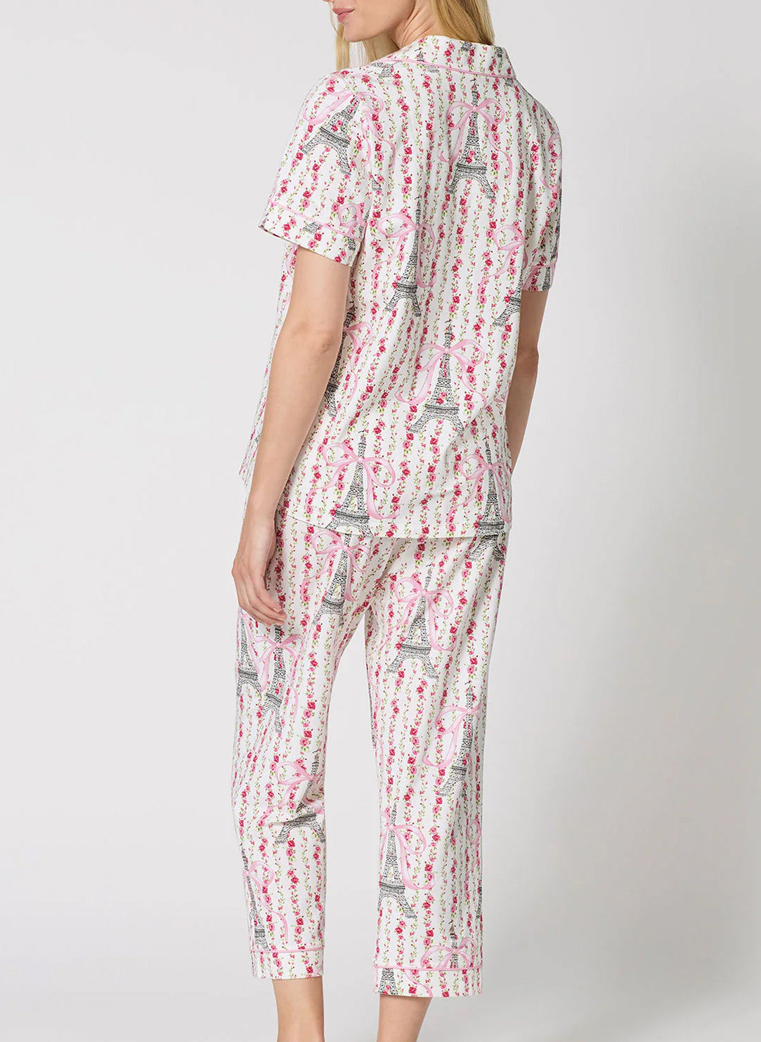 Fleur de la Tour White Cropped PJ Set