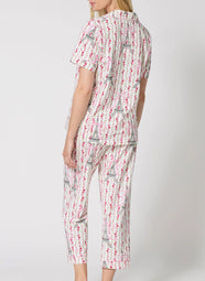 Fleur de la Tour White Cropped PJ Set
