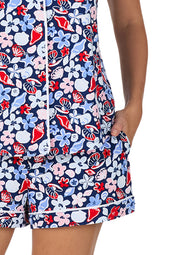 Coastal Gems Navy Short Pajama Set