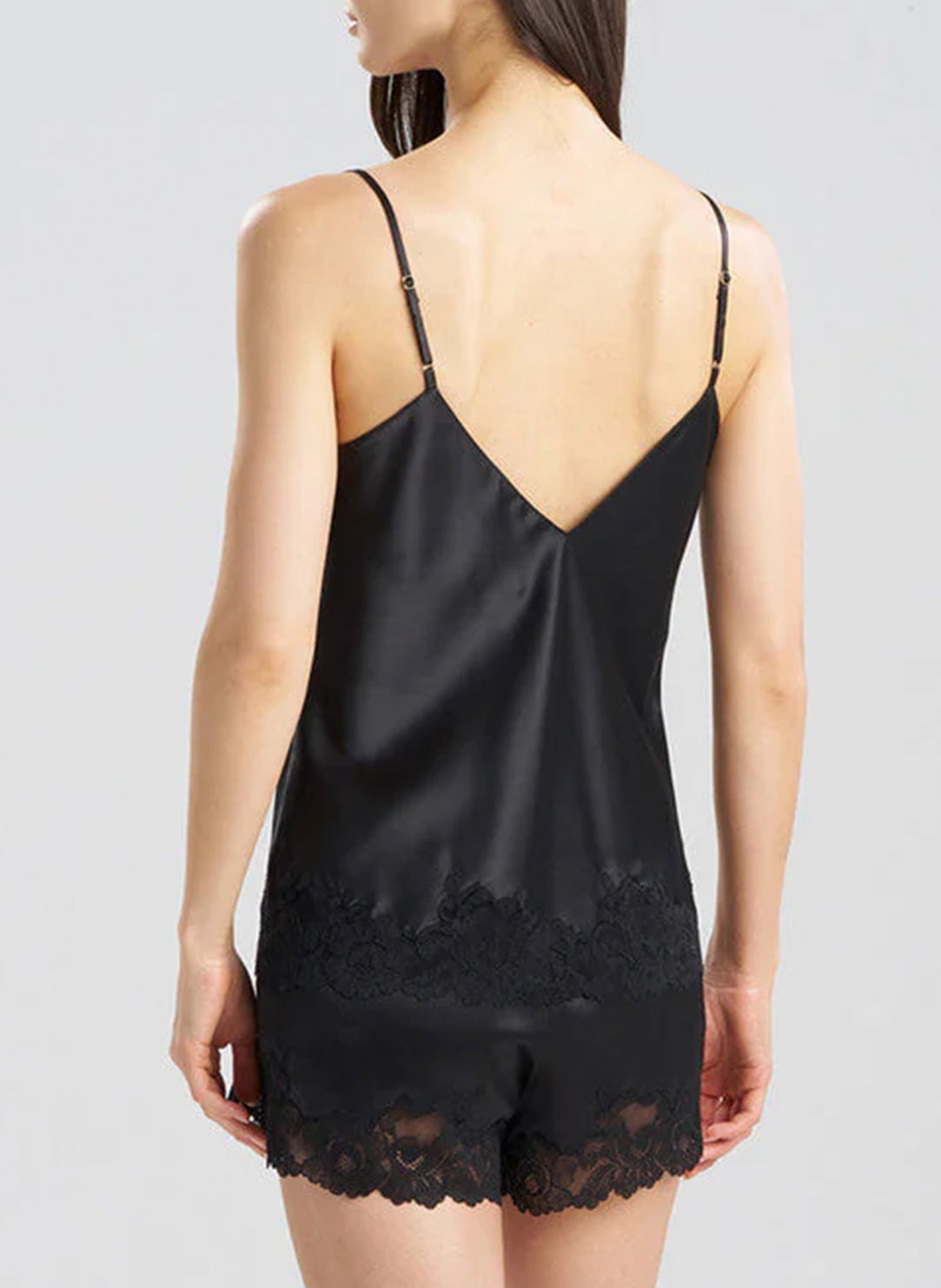 Peony Glamour Black Cami Short Set