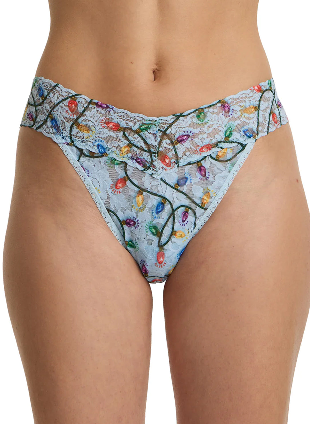 Signature Lace Decked Out Printed Original Rise Thong