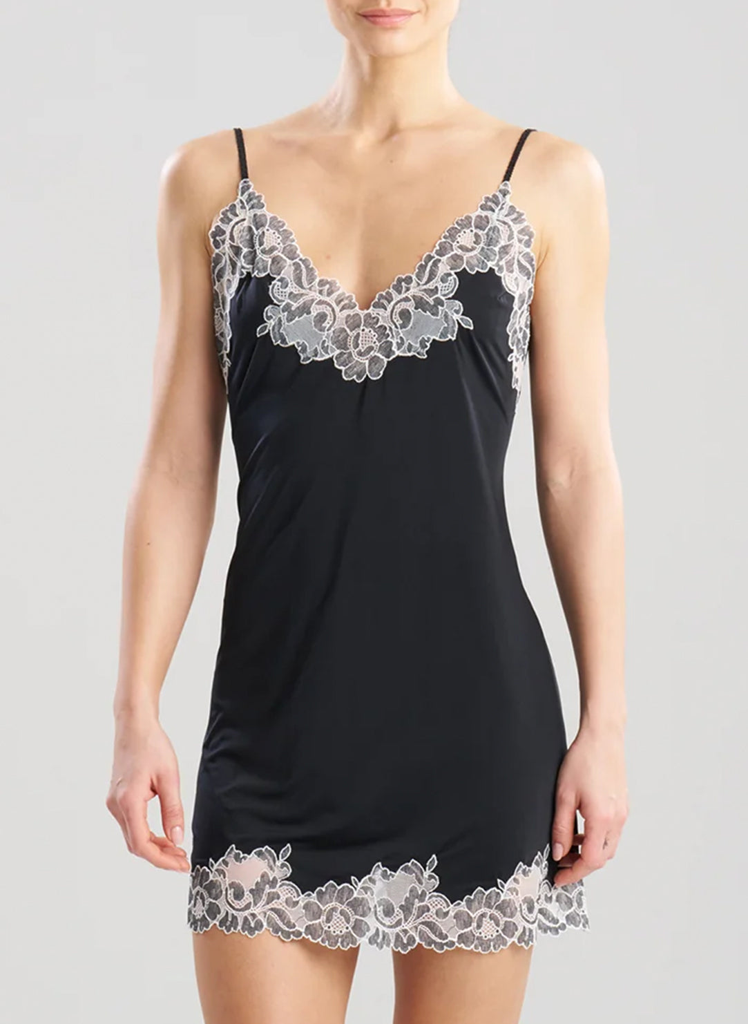 Peony Enchant Black Chemise