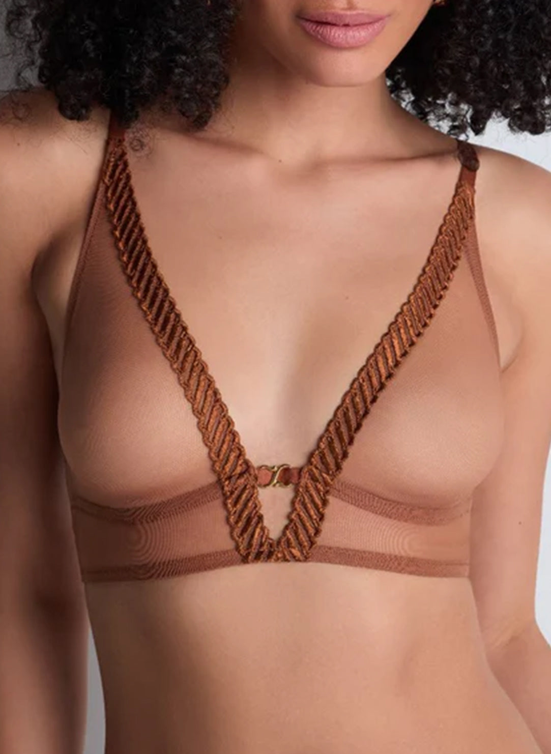 Sheer Emotion Honey Non Wire Triangle Bra