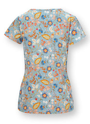 Jameela Blue Tilly Short Sleeve Top