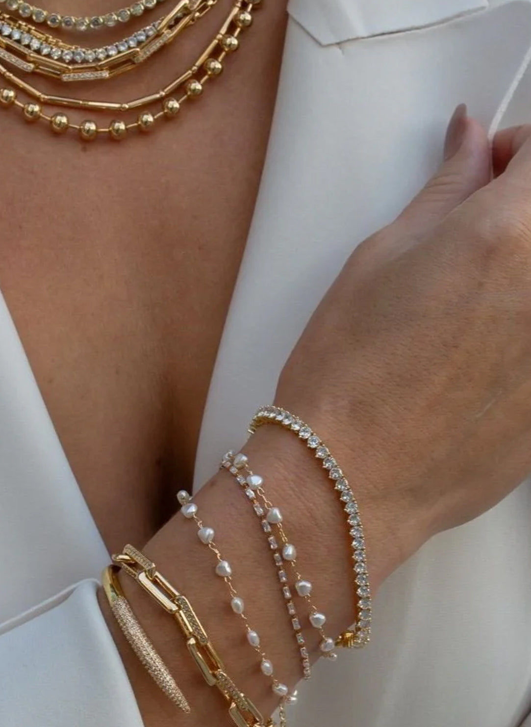 Naples 3-Prong Silver Tennis Bracelet