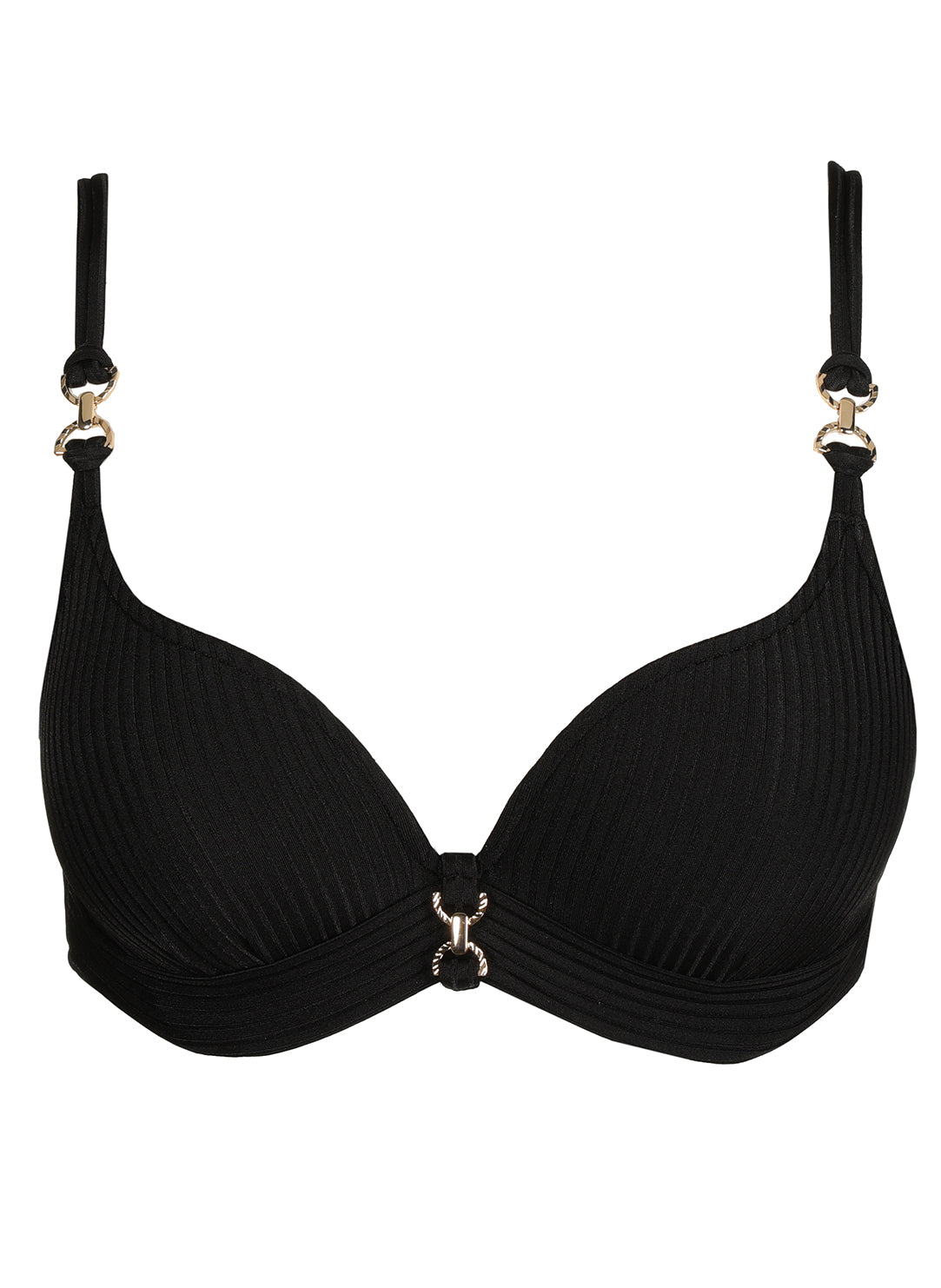 Emly Black Padded Bikini Top Heartshape