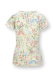 Querida White Tilly Short Sleeve Top