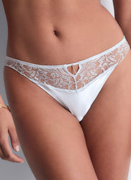 Satin Memories Arctic Blue Thong