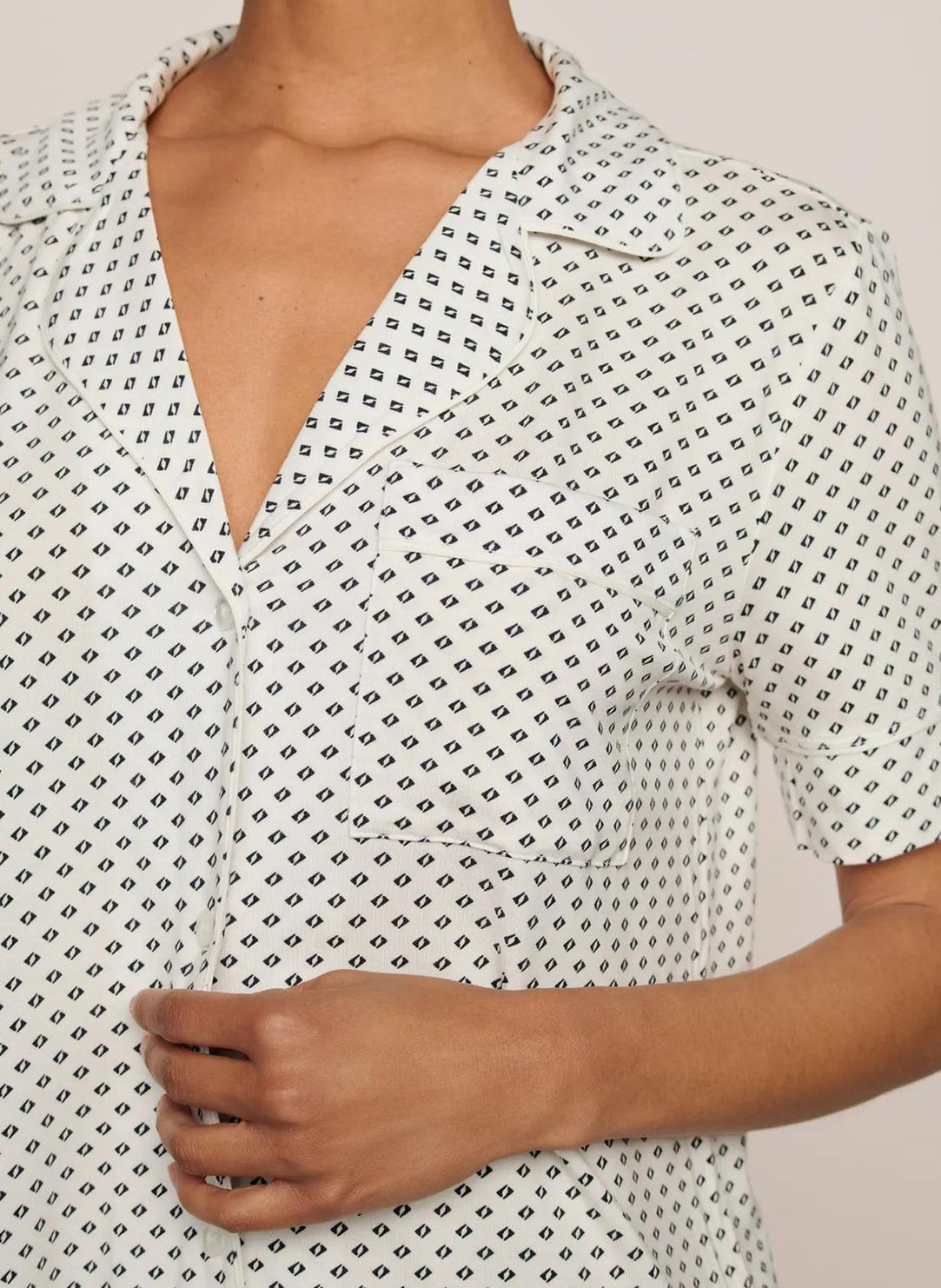 Gisele Printed Tide Dot Short Sleeve Pant PJ Set