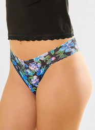Signature Lace Ocean Blooms Printed Original Rise Thong