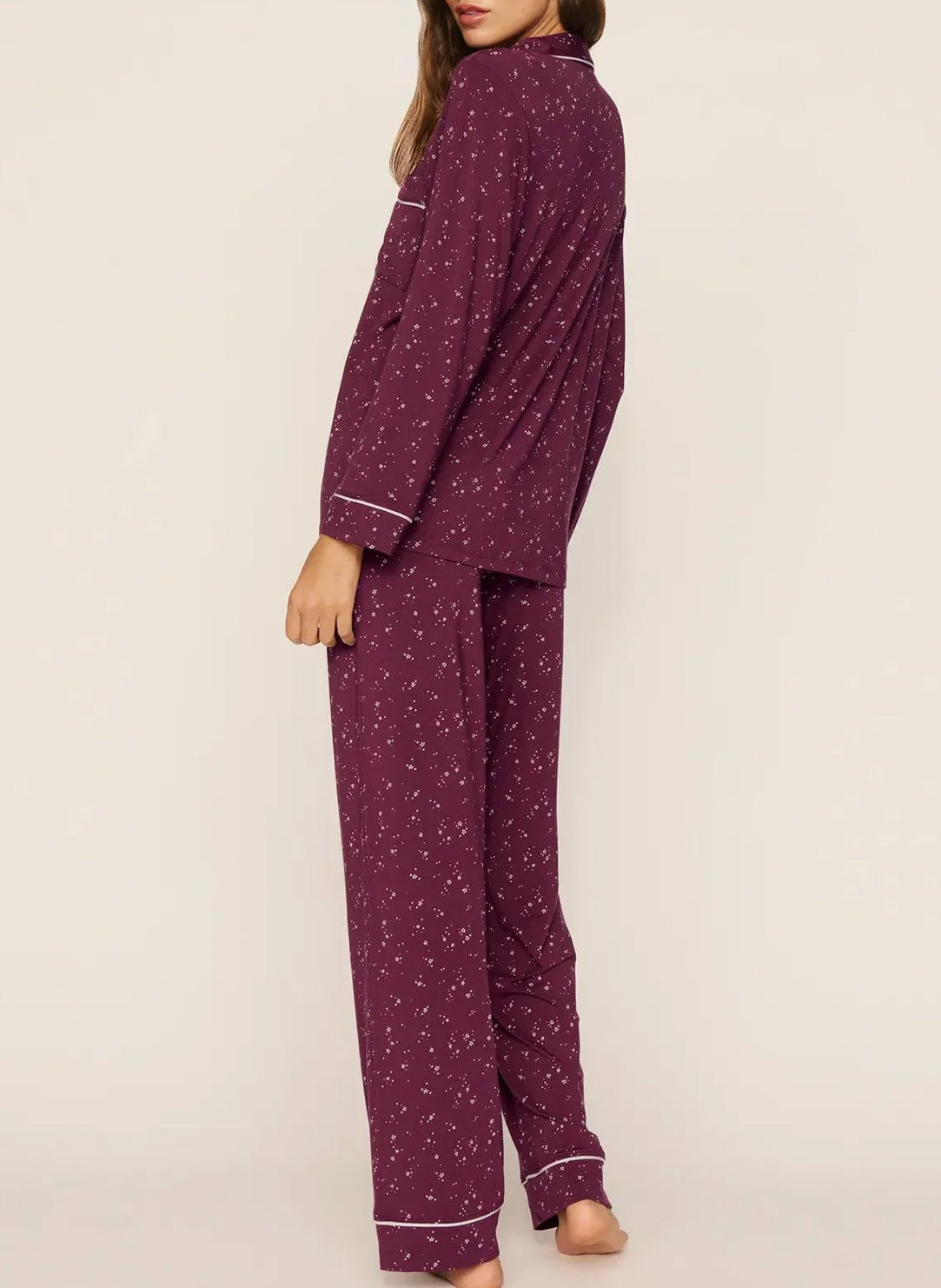 Gisele Printed Starlight Wildberry Pajama Set