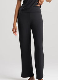Skye Rib Black Pajama Pant