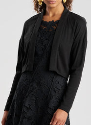 Lightweight Knit Black Bolero